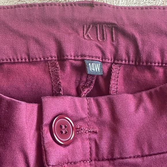 Kut burgundy Joanna ankle trouser size 14W - Picture 5 of 6